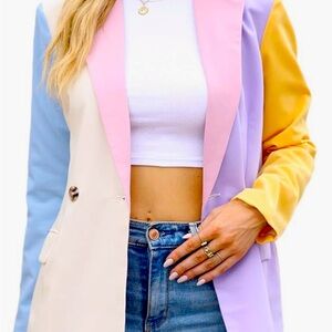 Color block blazer